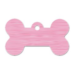 Pink Knitting Dog Tag Bone (one Side) by goljakoff