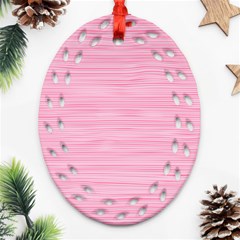 Pink Knitting Oval Filigree Ornament (two Sides) by goljakoff