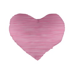 Pink Knitting Standard 16  Premium Flano Heart Shape Cushions by goljakoff