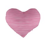 Pink knitting Standard 16  Premium Flano Heart Shape Cushions Front