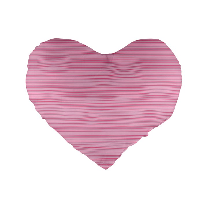 Pink knitting Standard 16  Premium Flano Heart Shape Cushions