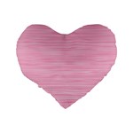 Pink knitting Standard 16  Premium Flano Heart Shape Cushions Back