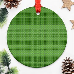 Green Knitting Ornament (round) by goljakoff