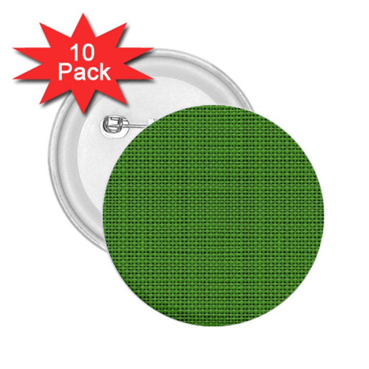 Green knitting 2.25  Buttons (10 pack) 