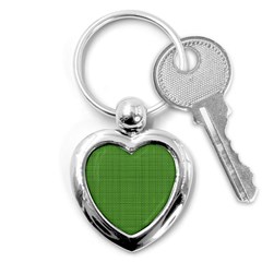 Green Knitting Key Chain (heart) by goljakoff