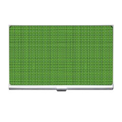 Green Knitting Business Card Holder by goljakoff