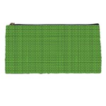 Green knitting Pencil Case Front