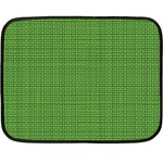 Green knitting Double Sided Fleece Blanket (Mini)  35 x27  Blanket Back