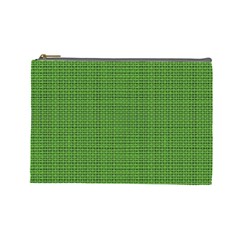 Green Knitting Cosmetic Bag (large) by goljakoff