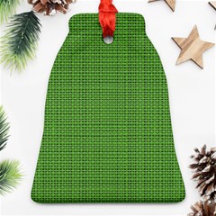 Green Knitting Bell Ornament (two Sides) by goljakoff