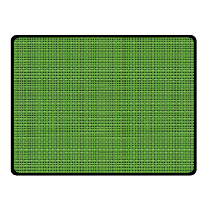 Green knitting Double Sided Fleece Blanket (Small) 