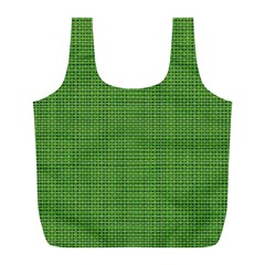 Green Knitting Full Print Recycle Bag (l) by goljakoff