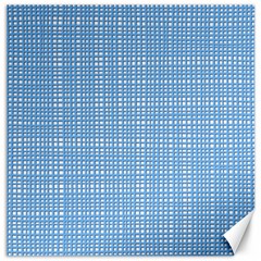 Blue knitting Canvas 16  x 16 