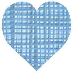 Blue knitting Wooden Puzzle Heart