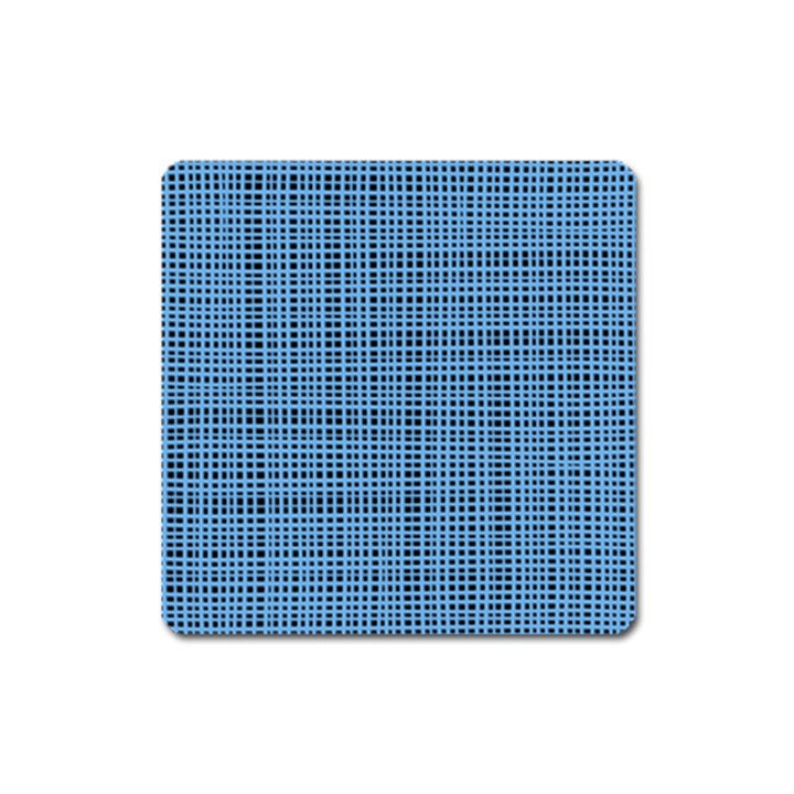 Blue knitting pattern Square Magnet