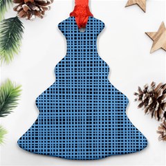 Blue Knitting Pattern Christmas Tree Ornament (two Sides) by goljakoff