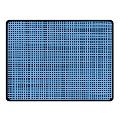 Blue Knitting Pattern Double Sided Fleece Blanket (small)  by goljakoff