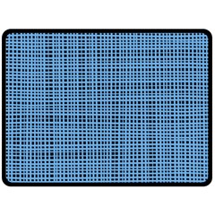 Blue Knitting Pattern Double Sided Fleece Blanket (large)  by goljakoff