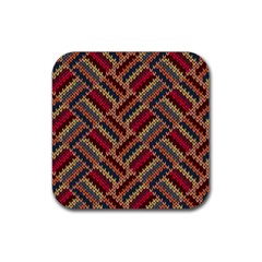 Geometric Knitting Rubber Coaster (square)  by goljakoff