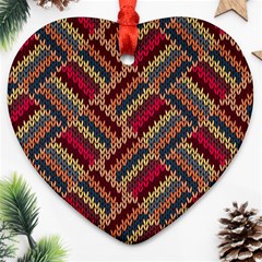 Geometric Knitting Heart Ornament (two Sides) by goljakoff