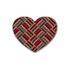 Geometric Knitting Heart Coaster (4 Pack)  by goljakoff