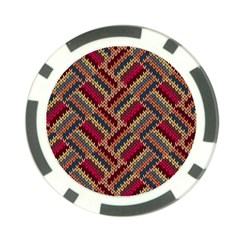 Geometric Knitting Poker Chip Card Guard by goljakoff