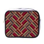 Geometric knitting Mini Toiletries Bag (One Side) Front