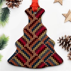 Geometric Knitting Christmas Tree Ornament (two Sides) by goljakoff