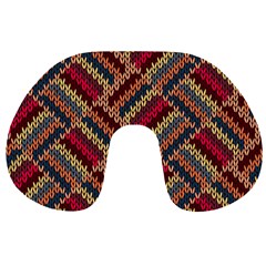 Geometric Knitting Travel Neck Pillow by goljakoff