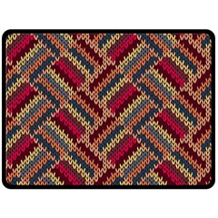 Geometric Knitting Double Sided Fleece Blanket (large)  by goljakoff