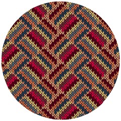 Geometric Knitting Wooden Puzzle Round by goljakoff