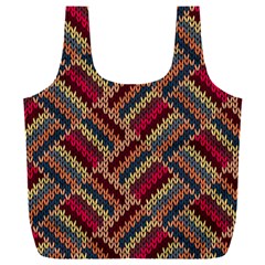 Geometric Knitting Full Print Recycle Bag (xxxl) by goljakoff