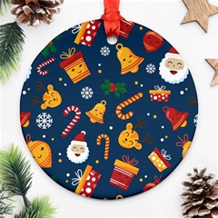 Christmas Love 2 Ornament (round) by designsbymallika