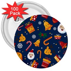 Christmas Love 2 3  Buttons (100 Pack)  by designsbymallika