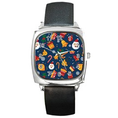 Christmas Love 2 Square Metal Watch by designsbymallika