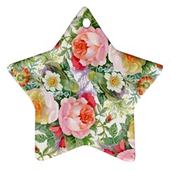 Vintage Flowers Ornament (star) by goljakoff