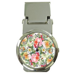 Vintage flowers Money Clip Watches