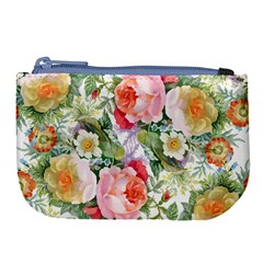 Vintage Flowers Large Coin Purse by goljakoff