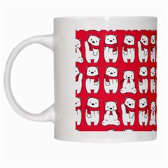 Cute Winter Bear White Mugs by designsbymallika