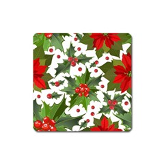 Christmas Berries Square Magnet by goljakoff