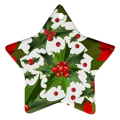 Christmas Berries Star Ornament (two Sides) by goljakoff