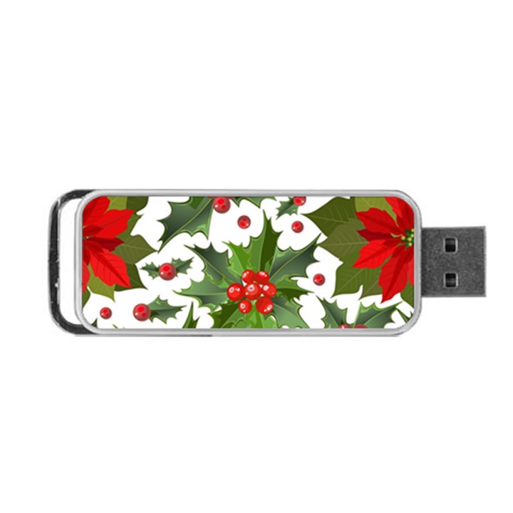 Christmas berries Portable USB Flash (One Side)