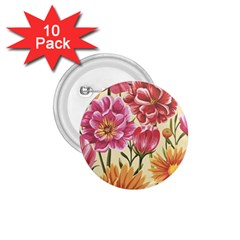 Retro Flowers 1 75  Buttons (10 Pack) by goljakoff