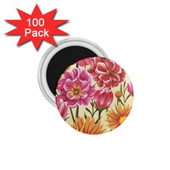 Retro Flowers 1 75  Magnets (100 Pack)  by goljakoff