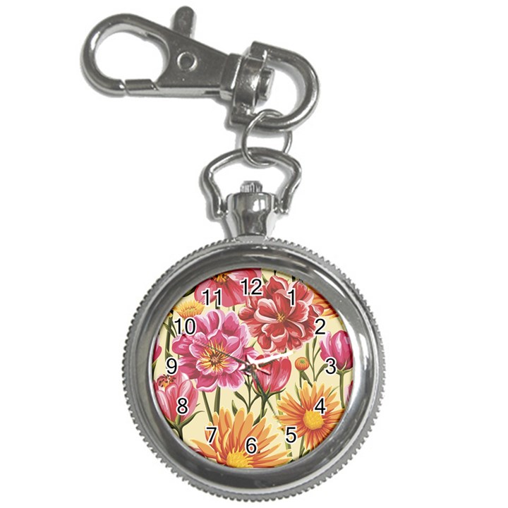 Retro flowers Key Chain Watches