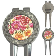 Retro Flowers 3-in-1 Golf Divots by goljakoff