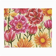 Retro Flowers Small Glasses Cloth by goljakoff