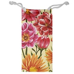 Retro Flowers Jewelry Bag by goljakoff