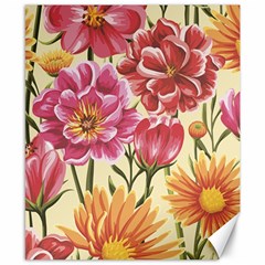 Retro Flowers Canvas 8  X 10  by goljakoff