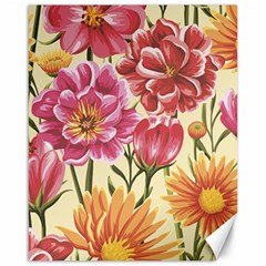 Retro Flowers Canvas 16  X 20  by goljakoff